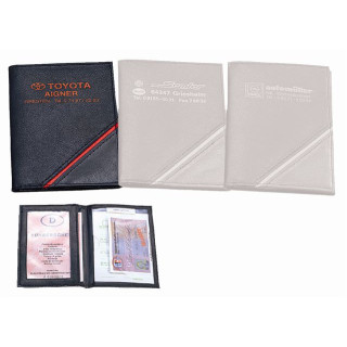 CreativDesign® Ausweistasche "CD", schwarz, rot, grau