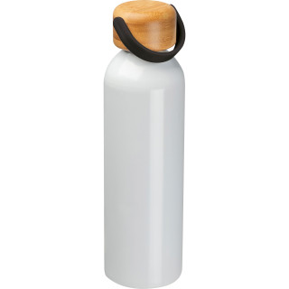 Trinkflasche aus recyceltem Aluminium, weiss