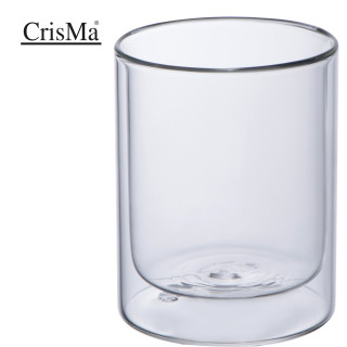 CrisMa Doppelwandige Glastasse 330ml STUART, transparent
