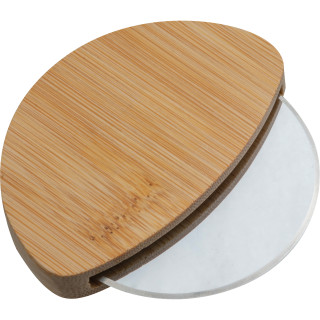 Pizzaschneider aus Bambus, beige