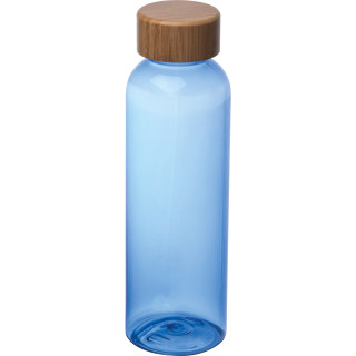 Trinkflasche aus PET mit Bambusdeckel, 500ml, blau