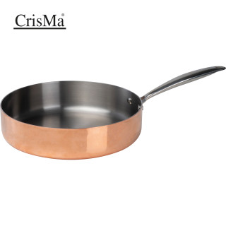 CrisMa Induktionsbratpfanne mit hohem Rand, kupfer