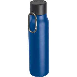 Trinkflasche mit Karabiner, 600ml, blau