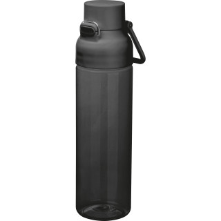 Tritan Trinkflasche transparent, 750ml MAX, schwarz