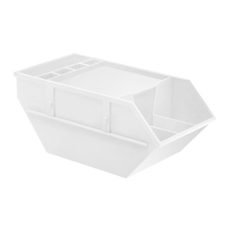 Zettelbox mit Köcher "Container", weiß