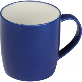Tasse aus Keramik innen weiß und außen farbig