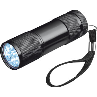 COB Taschenlampe aus Aluminium, schwarz