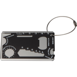 Survival Kofferanhänger aus Aluminium BENNO, schwarz