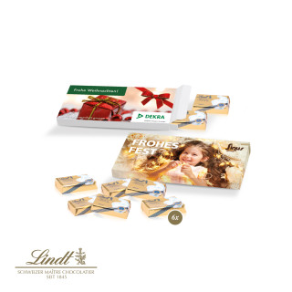 Präsentbox, Lindt Schokotäfelchen - Weihnachten
