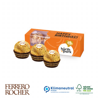 FERRERO ROCHER, 3er, Klimaneutral - 3 Stück Ferrero Rocher Pralinen (ca. 36 g)