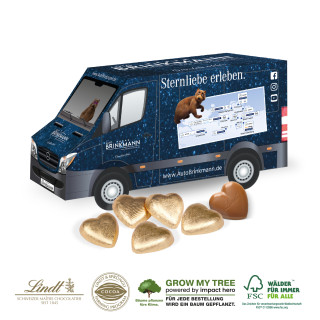 3D-Präsent mit feinste Lindt Herzen - Transporter