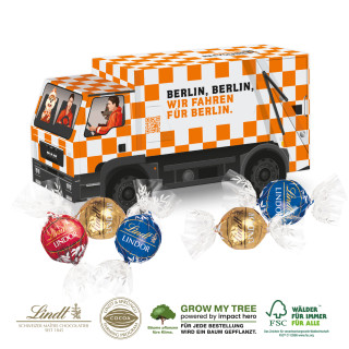 3D PRÄSENT „LKW” - 5 Stück (ca. 62 g) Pralinés von Lindt Lindor