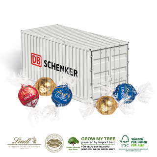 3D PRÄSENT „CONTAINER” - 5 Stück (ca. 62 g) Pralinés von Lindt Lindor