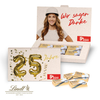 Präsentbox "Business", Lindt Schokotäfelchen