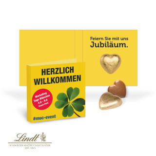 Werbe-Klappkarte, Lindt Schokoladenherz, 5 g