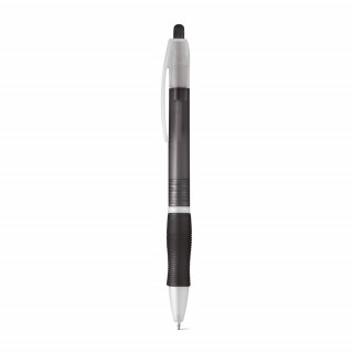 SLIM Kugelschreiber mit Gummigriff, schwarz