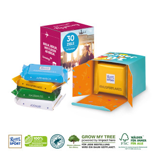 Werbekartonage mit 5 Ritter Sport Mini