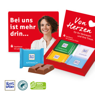 Grußkarte, Ritter SPORT Schokolade