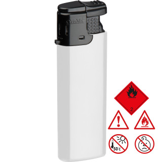 Feuerzeug schmal MANFRED, weiss