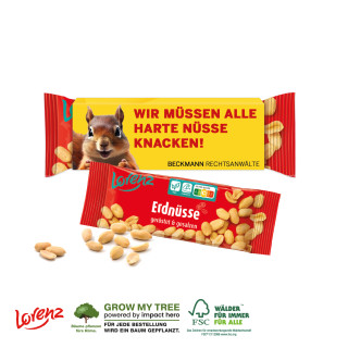 Werbeschuber mit Lorenz Erdnüsse