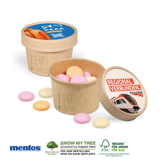 Paperbox mit Mentos Frucht
