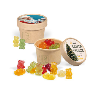 Paperbox mit Einleger, Fruchtgummi - Weihnachten