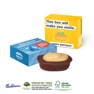 Werbebox mit Bahlsen Mini Kuchen