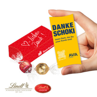 Lindt Lindor Pralinés 2er in Werbekartonage