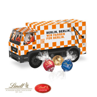 3D-Präsent "LKW", Lindt Lindor Pralinés