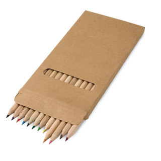 CROCO. Buntstift Schachtel mit 12 Buntstiften, natur