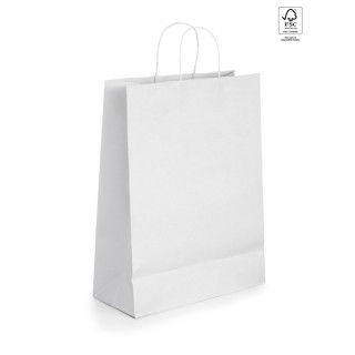 CABAZON. Tragetasche aus Kraftpapier (90 g/m²), weiß
