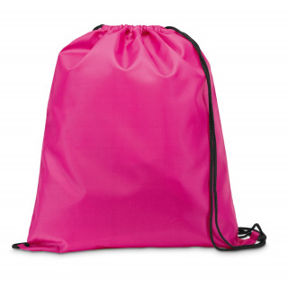 CARNABY. 210D Rucksacktasche mit schwarzen Zugbändern, rosa