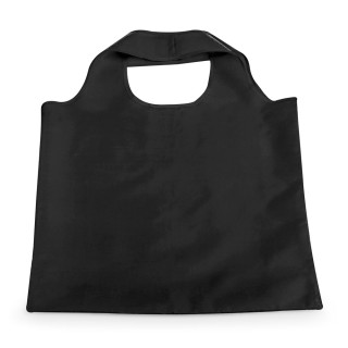 FOLA. Faltbare Tragetasche aus 190T Polyester, schwarz