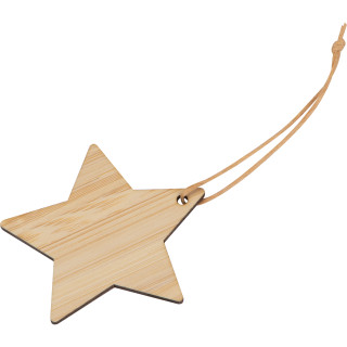 Sternanhänger aus Bambus, beige