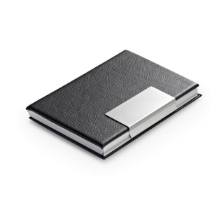 REEVES. Kartenhalter aus Aluminium und PU, schwarz