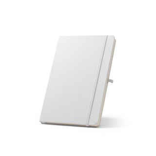 ANNE SUB. A5 Notizbuch aus recyceltem 300D-Polyester (100% rPET), ideal für die Sublimationspersonalisierung, weiß
