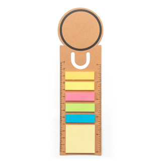 SAWYER. Büroset 3-in-1- aus 100 % Recyclingpapier mit runder Oberseite und schwarzem Aufdruck rundum, natur
