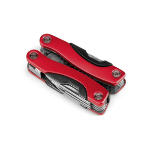 DUNITO. Multifunktionswerkzeug aus Edelstahl und Aluminium, rot