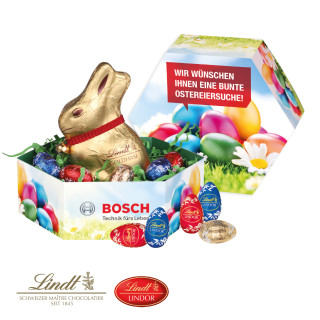 Großes Osternest, Lindt Ostereier und Osterhase