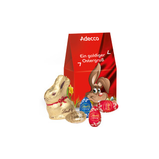 Osterpräsent "Selection Mini", Lindt Schokoladen-Eier und Goldhase