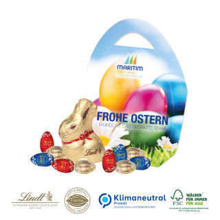 Premium „Osterei“ mit Goldhase und Schoko-Eier von Lindt