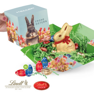 Oster-Werbewürfel, Lindt Ostereier und Osterhase