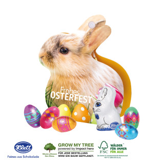WERBE-HASE MIT SCHOKOLADENMISCHUNG VON KLETT