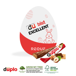 Werbekarte "Osterei" mit Duplo Riegel Ostern
