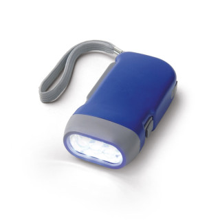 EDDIE. Dynamo Taschenlampe mit 3-LEDs, blau