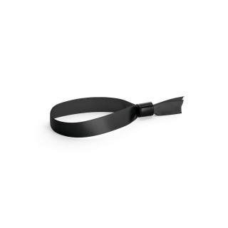 SECCUR. Veranstaltungsarmband aus Satin, schwarz
