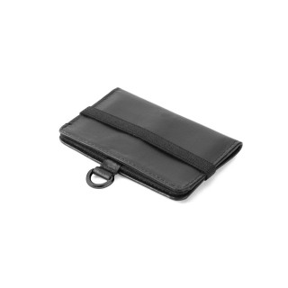 ORVYN. Geldbörse aus Leder mit RFID für 10 Kreditkarten, schwarz