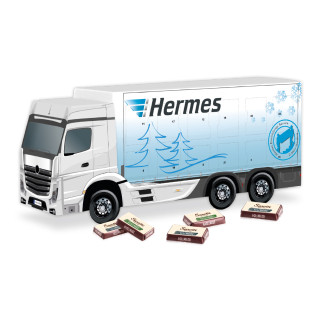 Adventskalender "LKW" mit Sarotti Schokotäfelchen