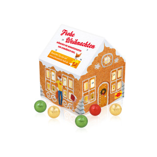 Adventskalender "Weihnachtshaus Classic", Fairtrade® Schokolade