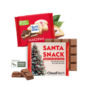 Werbebanderole mit Ritter Sport Schokoladentafel